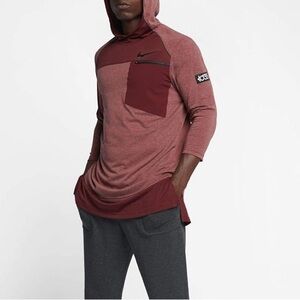 Kevin Durant burgundy Shooting Hoodie Performance Jersey Sz Lg